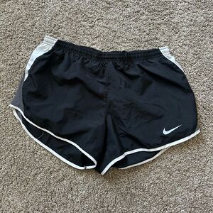 Nike Black and White Athletic Shorts with Moisture-Wicking Fabric